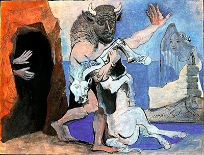 Título: Minotauro y yegua muerta, 1936. Autor: Pablo Picasso