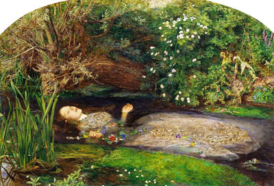Ophelia, de John Everett Millais, 1851-1852.