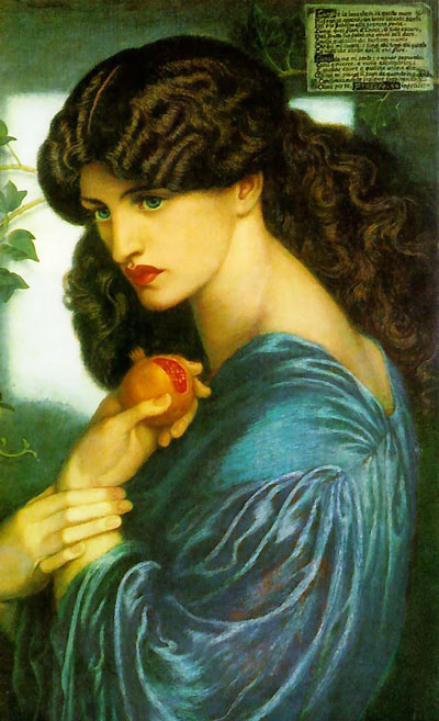 Persephone, Dante Gabriel Rossetti, 1874. (Detalle)