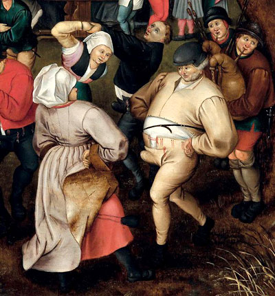 Pieter Brueghel, Detalla de La danza campesina (1568)