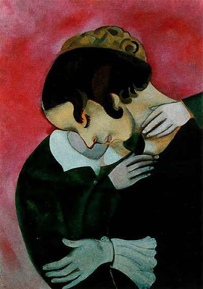 Marc Chagall - Lovers in pink, 1916