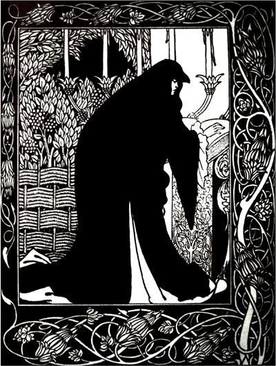 How the Queen Guinevere made her a nun, 1893-94. Aubrey Vincent Beardsley (1872-1898)