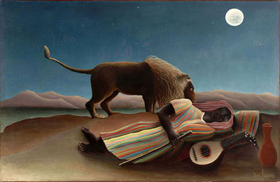 Henri Julien Félix Rousseau. The sleeping gypsy, 1897
